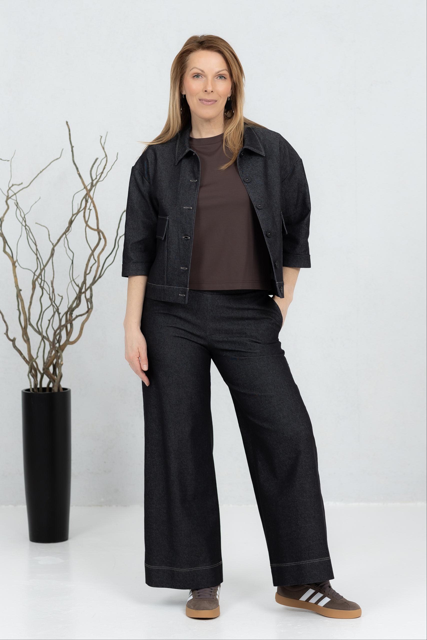 Laiad teksapüksid Fumiko + Teksajakk Tomo