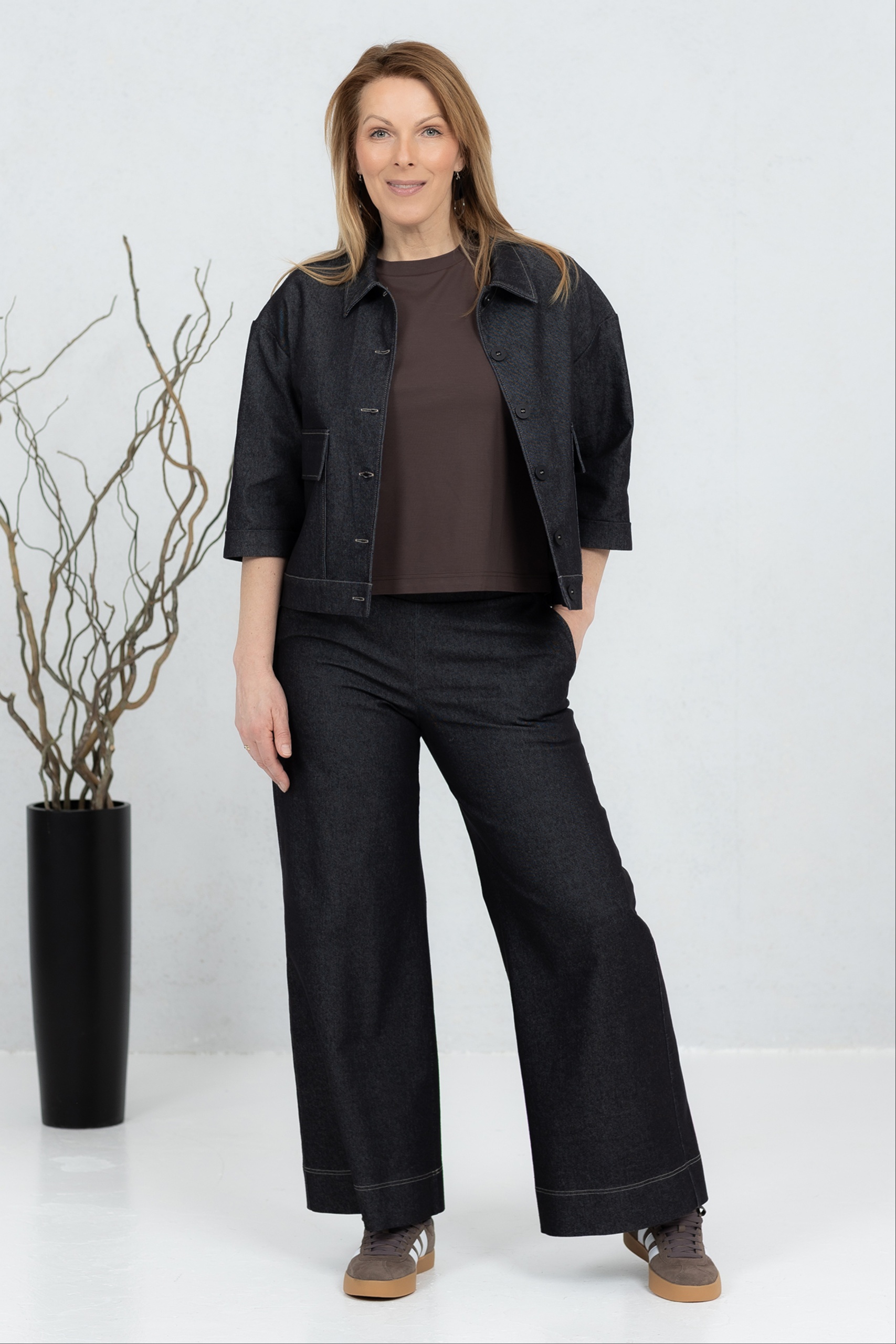 Laiad teksapüksid Fumiko + Teksajakk Tomo