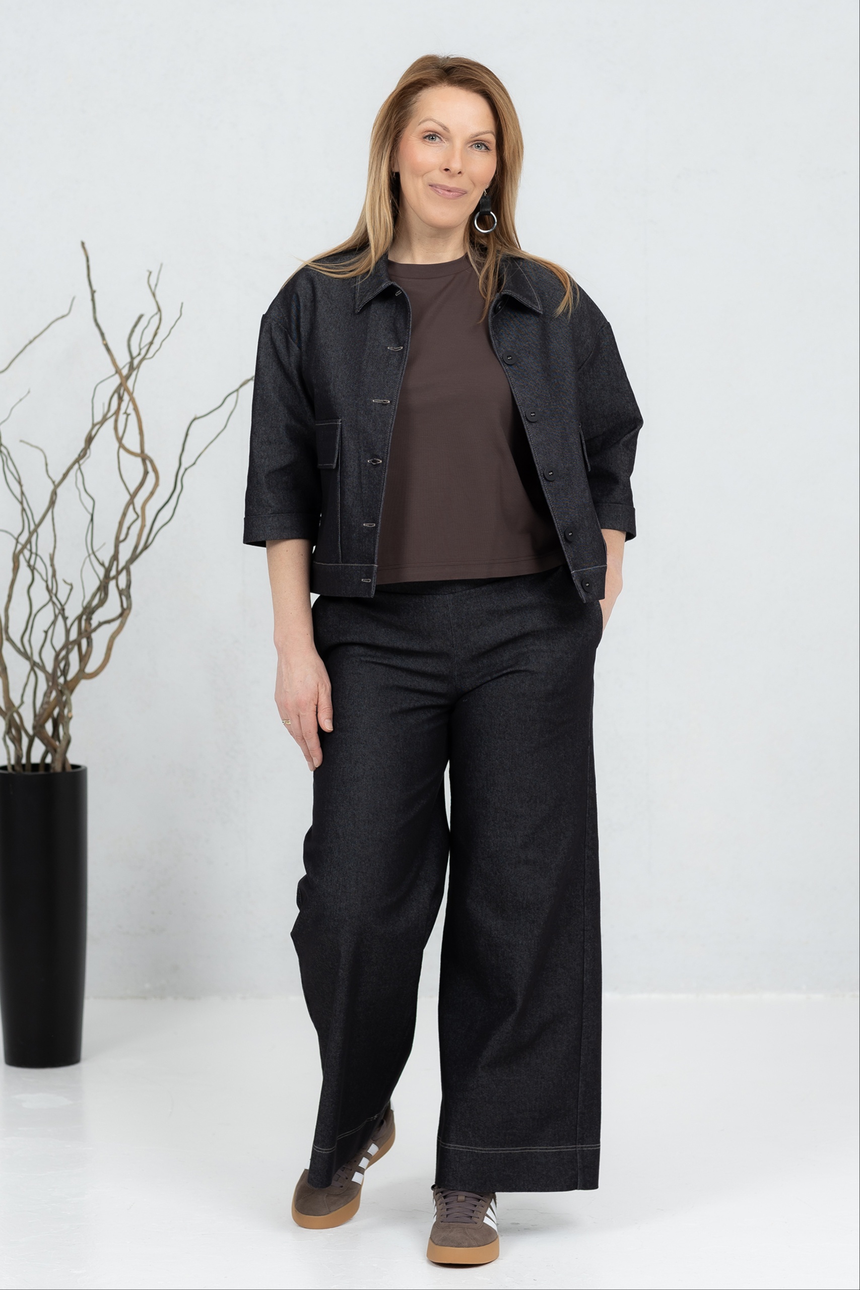 Laiad teksapüksid Fumiko + Teksajakk Tomo