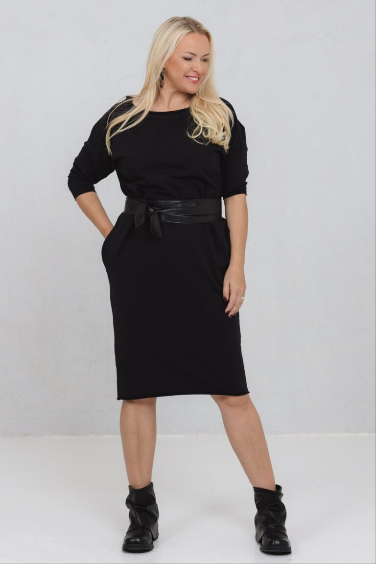 Lihtne must dresskleit Benri,