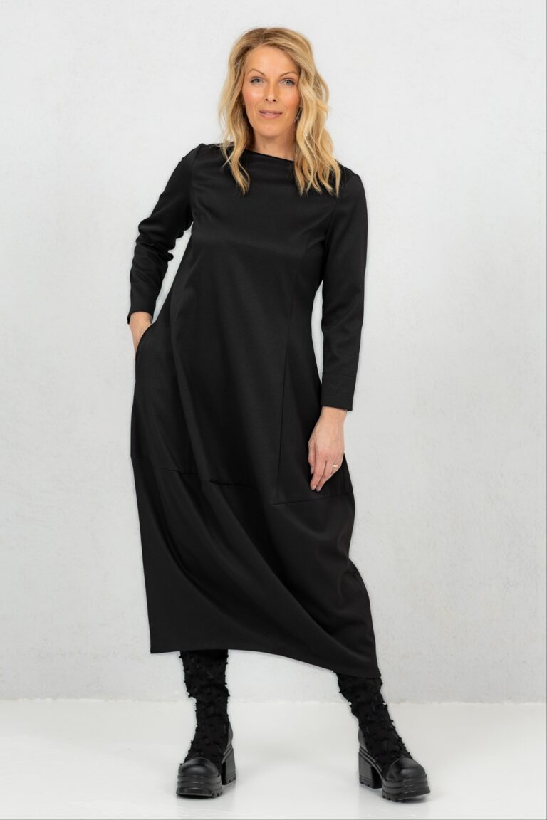 Pidulik tekstuursest kangast must balloonkleit Akarui