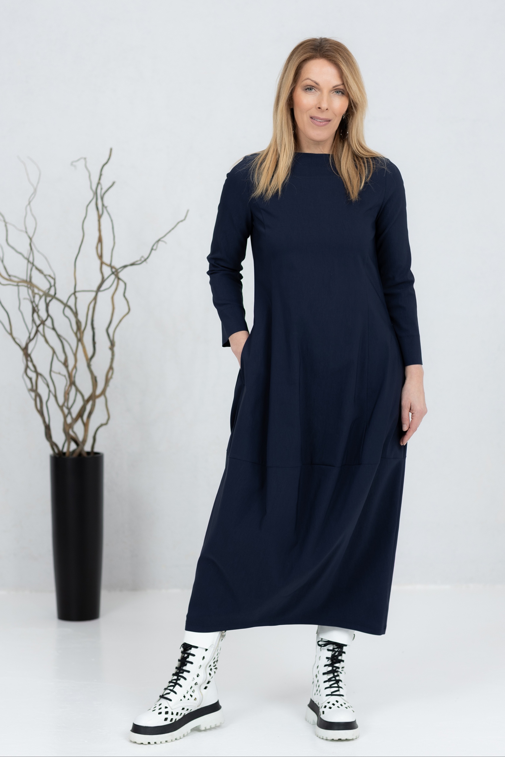 Midi pikkuses balloonkleit Akarui, navy - Image 2