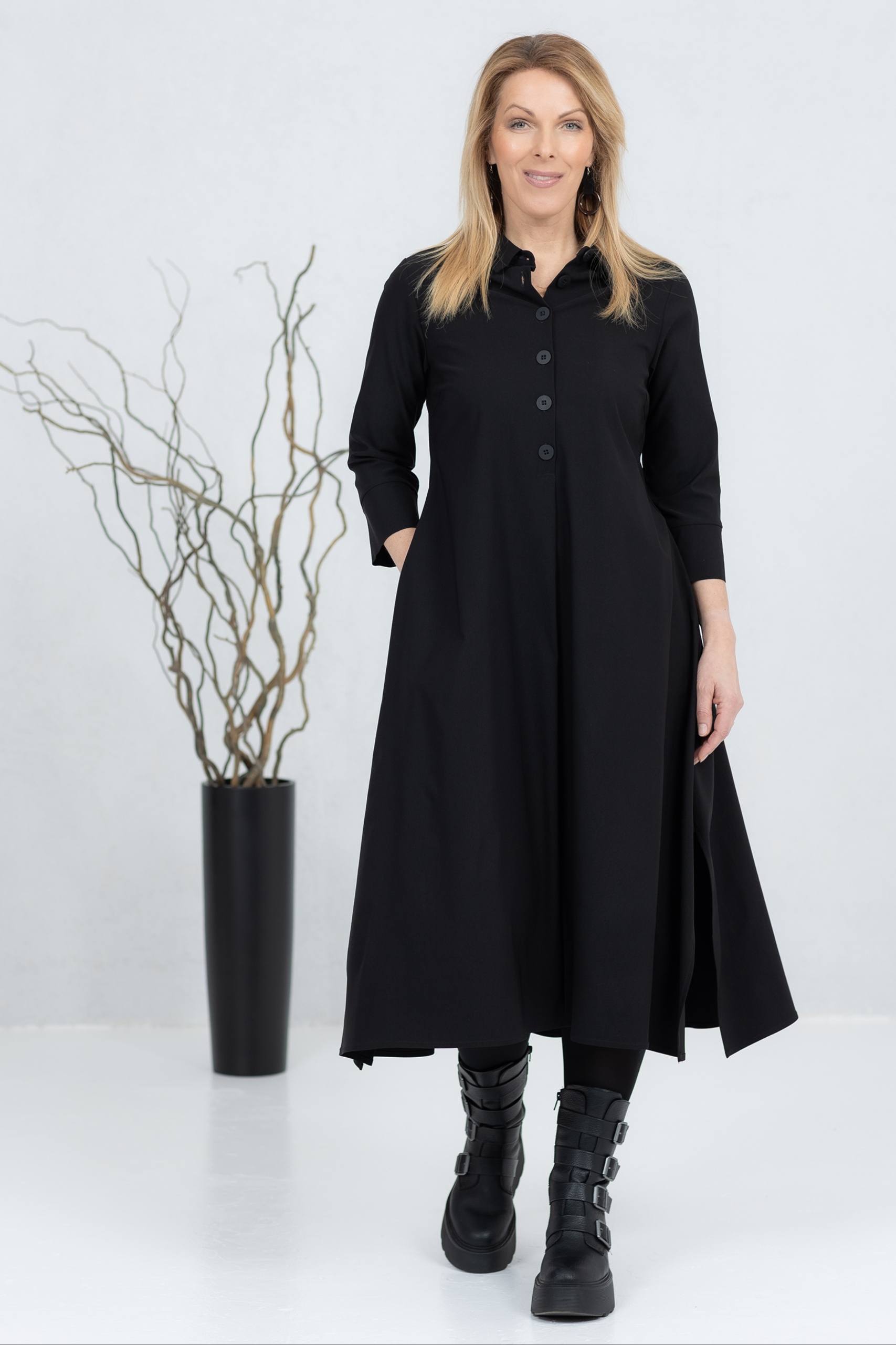 Nagai, assümmeetriline midikleit, must - Image 7