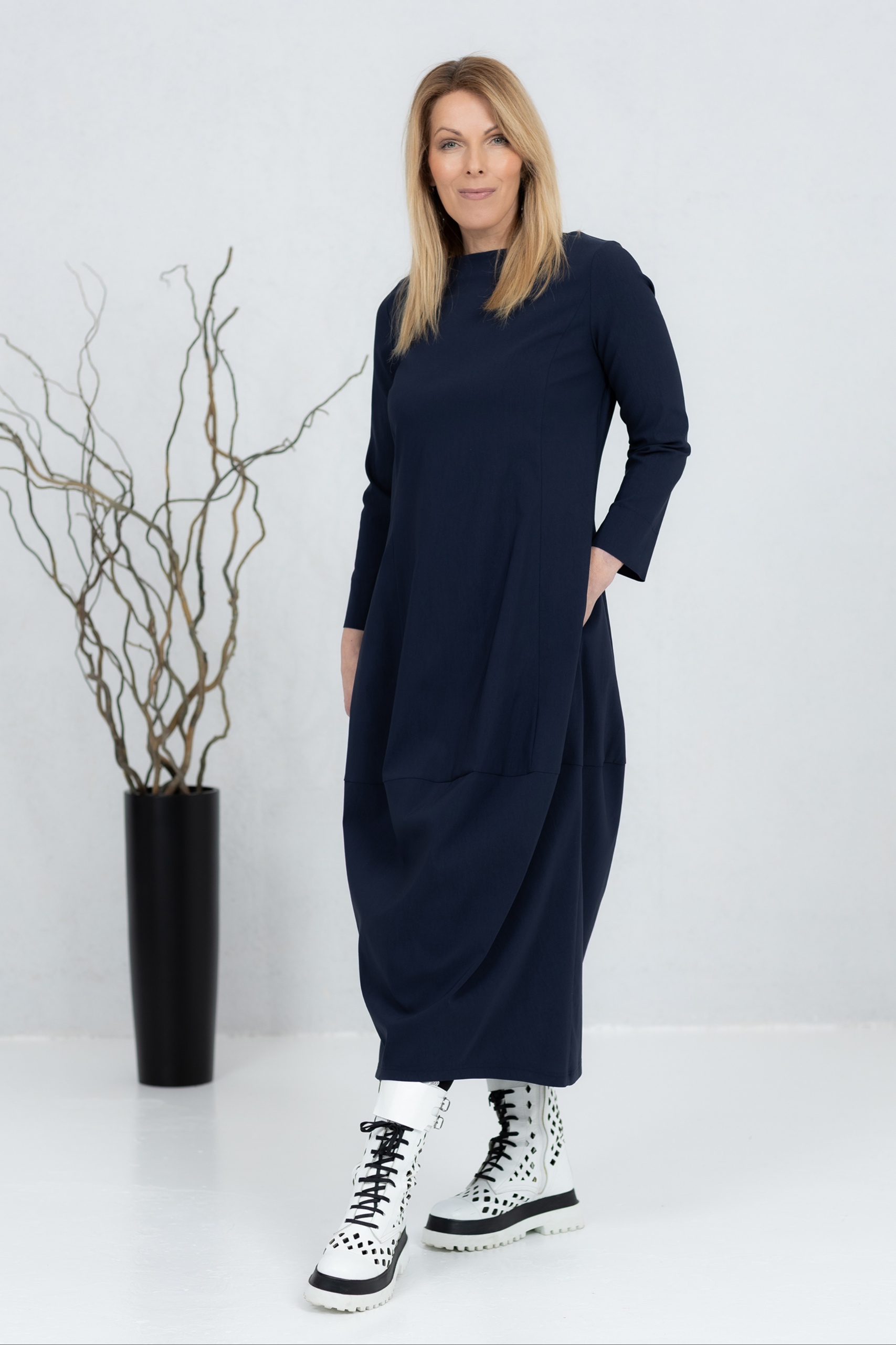 Midi pikkuses balloonkleit Akarui, navy - Image 4