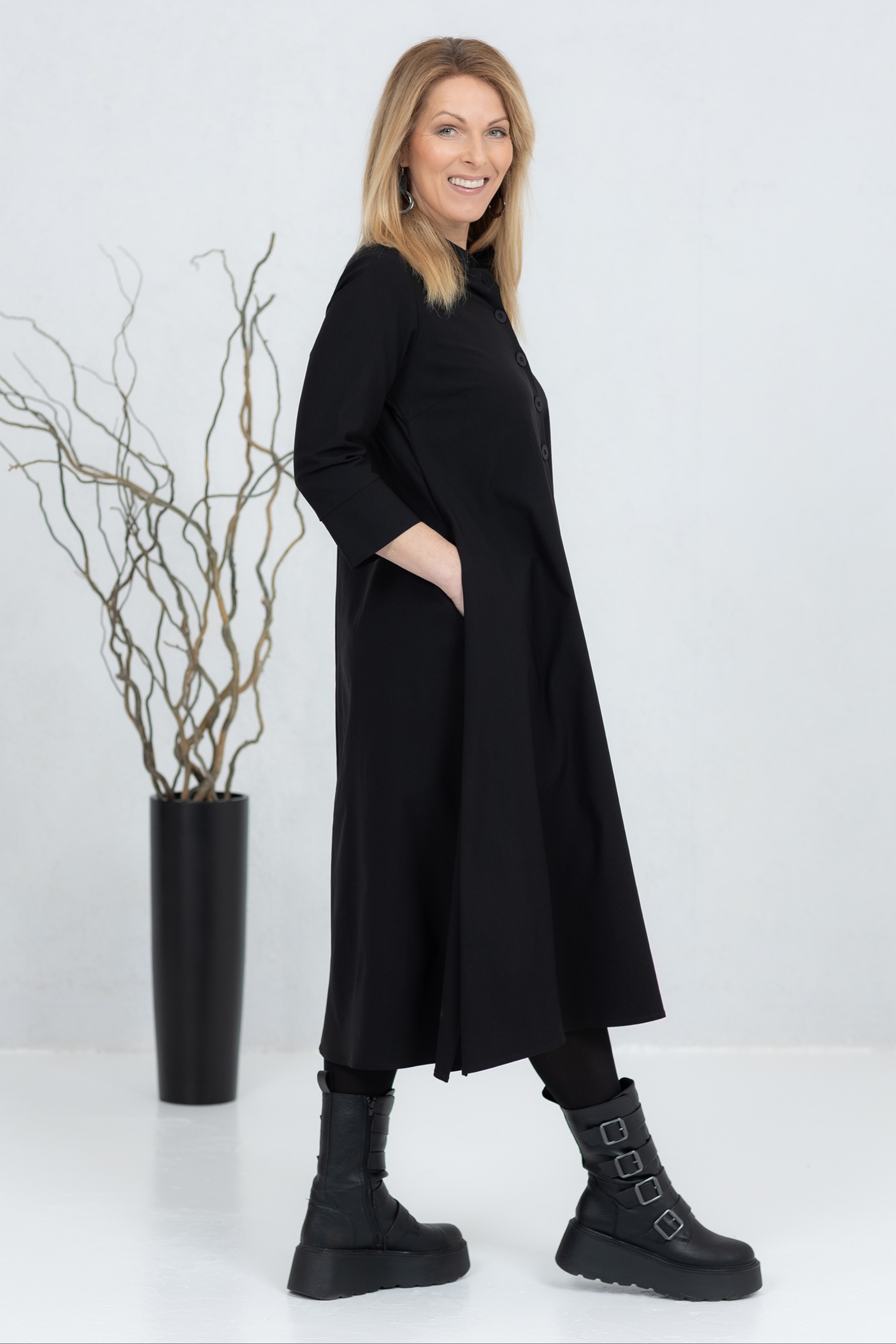 Nagai, assümmeetriline midikleit, must - Image 3