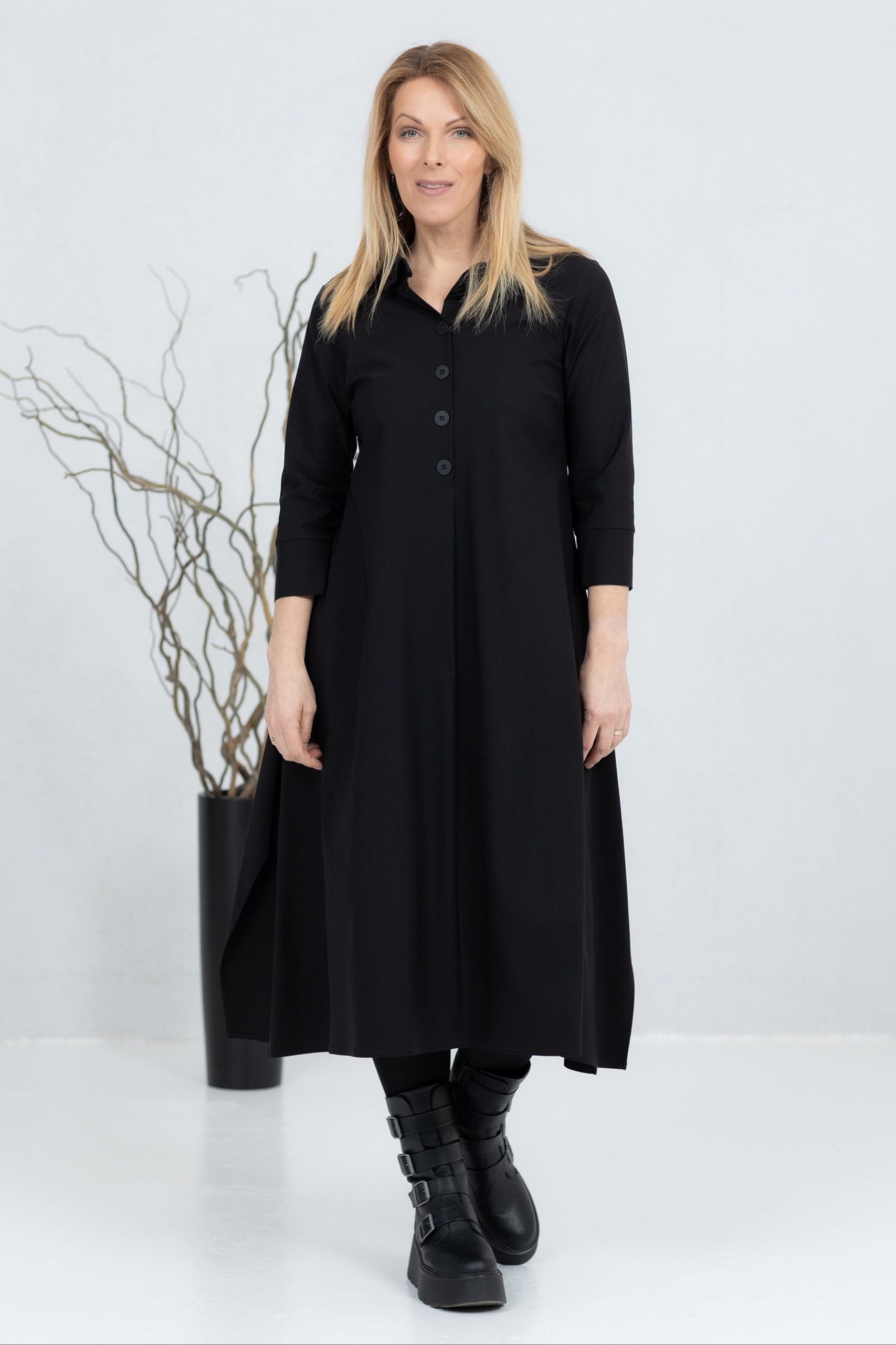 Nagai, assümmeetriline midikleit, must - Image 4