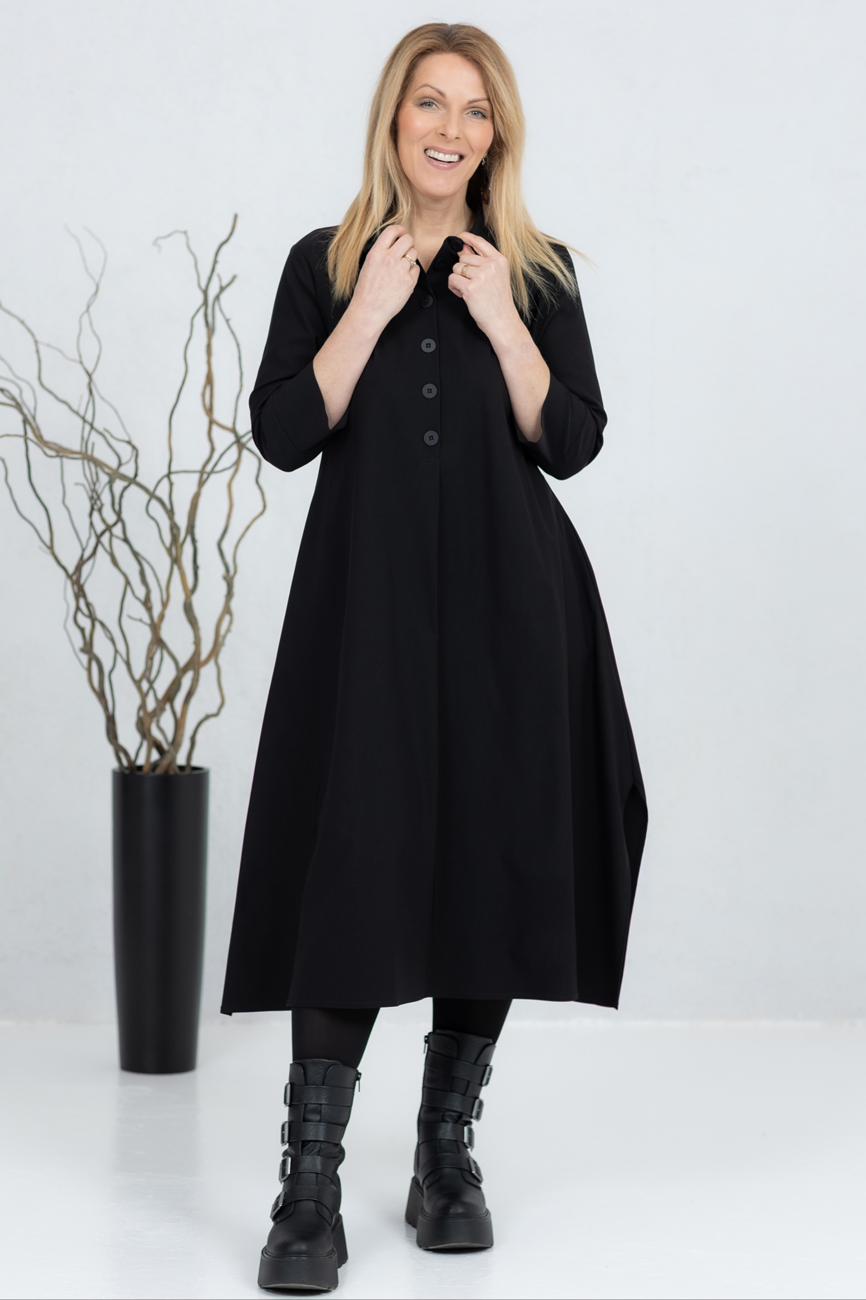 Nagai, assümmeetriline midikleit, must - Image 5