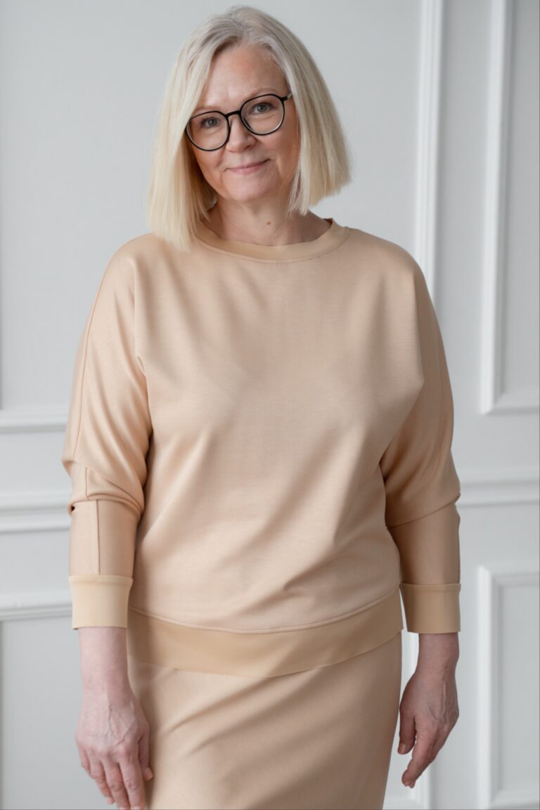 Scuba-viskoos pluus Fukai beez