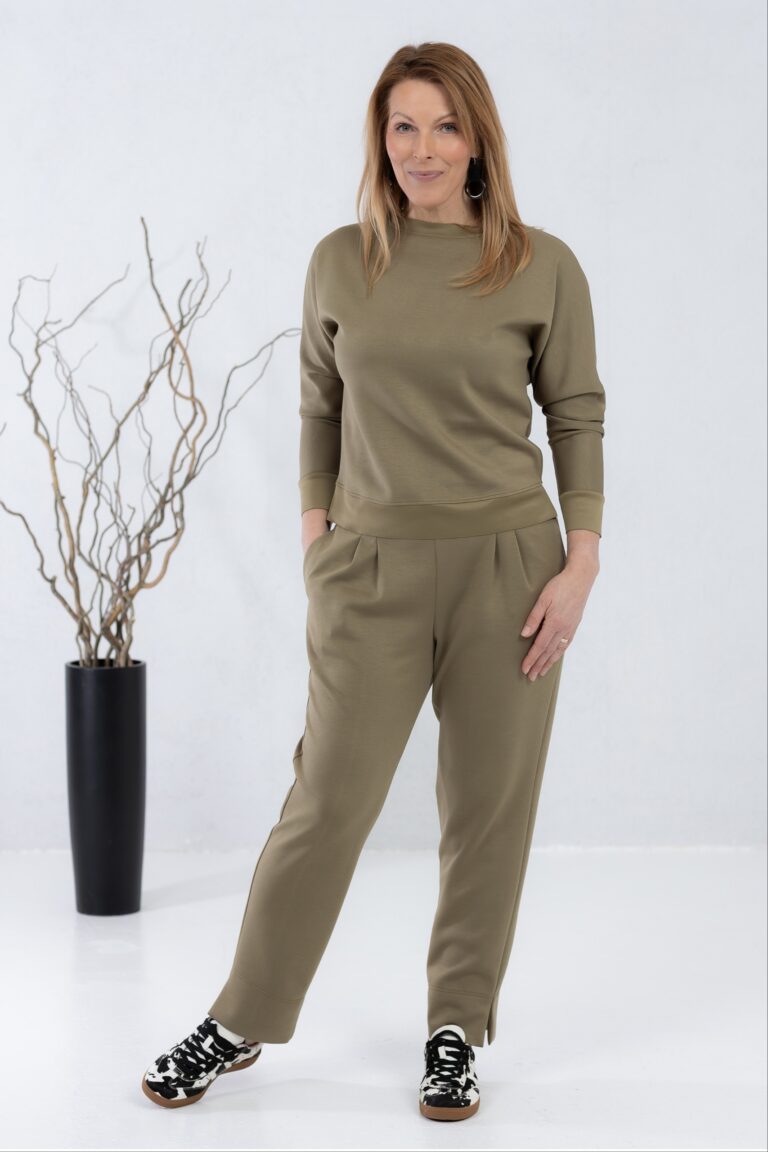 Oliivirohelised viskoospüksid Semai+ oliiviroheline viskoospusa Fukai