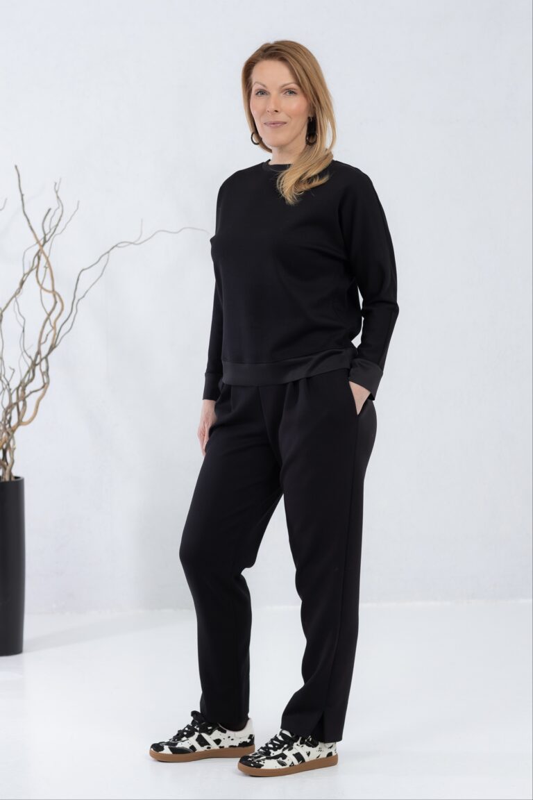 Mustad viskoospüksid Semai + must viskoospusa Fukai