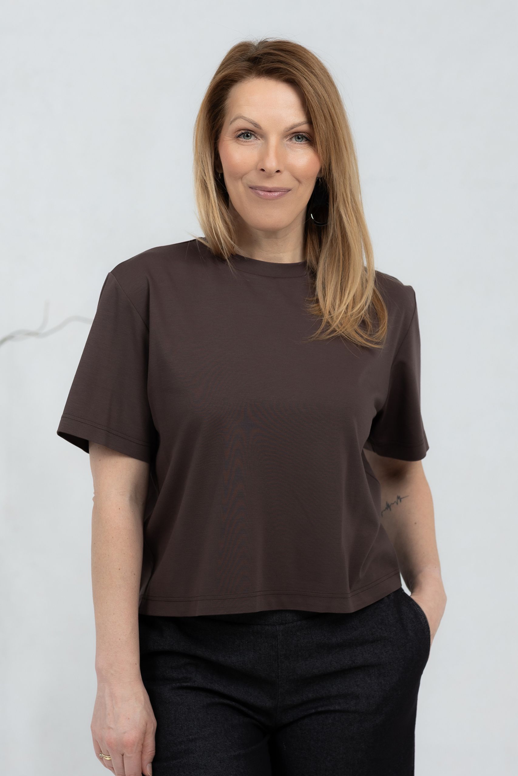 Avar T-särk Mikata, pruun