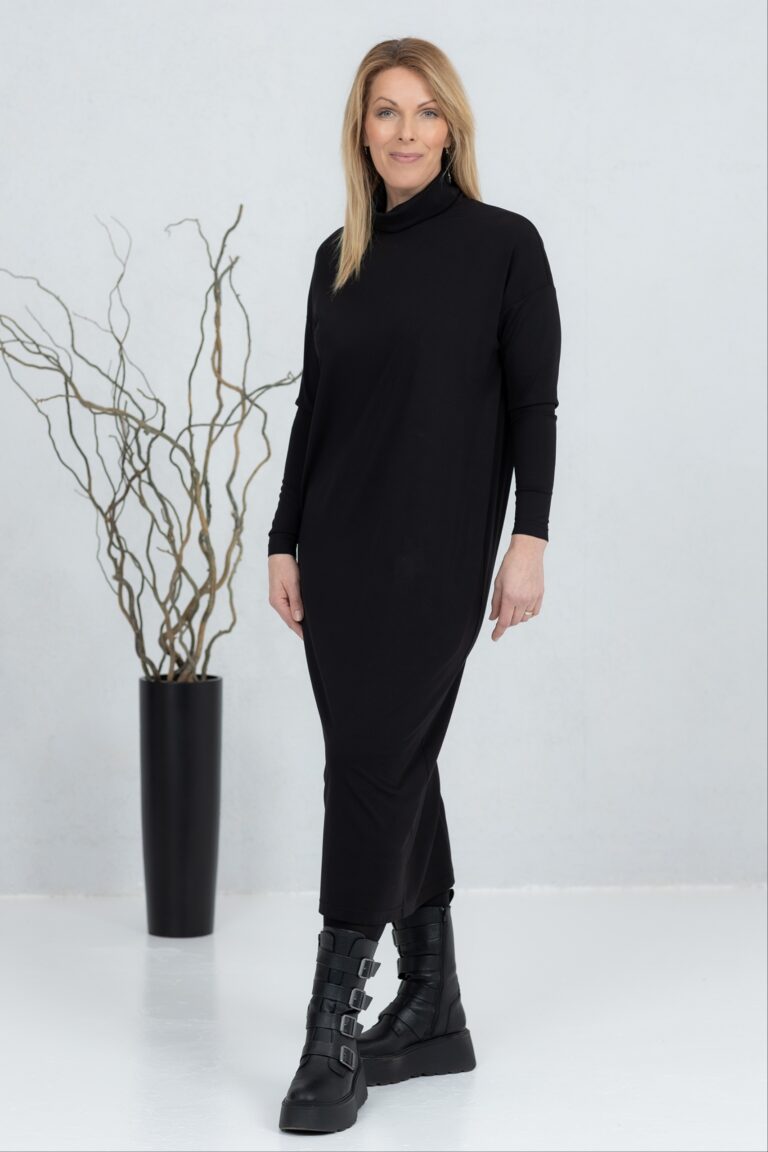 Lihtne must midikleit Kishi