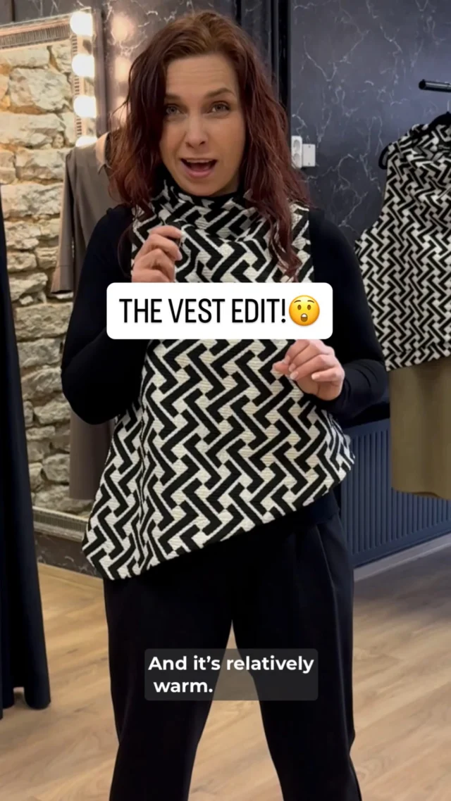 Our favorite layer this season — vests.  Effortless, versatile, and perfect for building a layered look.
Wear it over, under, or on its own.  Find your favorite. ✨ @justmust.eu #estoniandesign #fashionintallinn #wearblack #boldandedgy #effortlesselegance