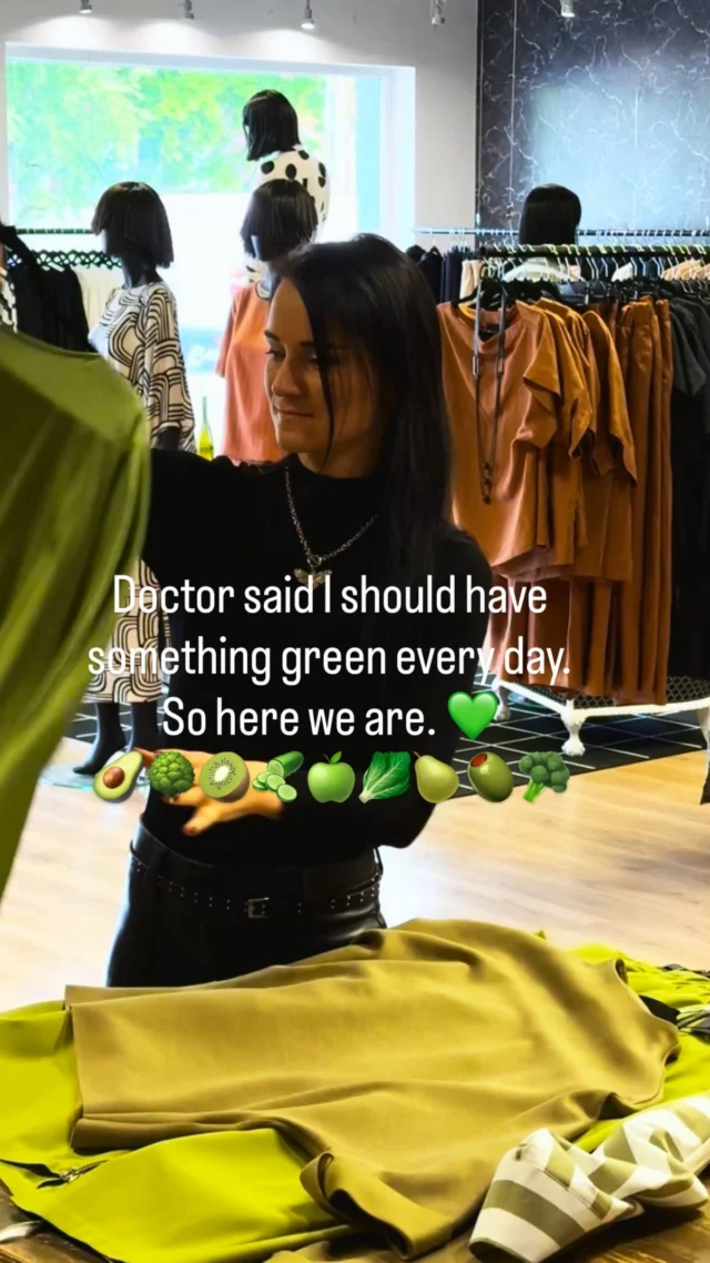 My doctor said I should have something green every day. 💚  Not sure this is exactly what they meant, but we’re going with it.  Fresh, confident and effortlessly stylish — green is having a moment, and we’re here for it.  Whether you’re dressing for work, weekends or summer adventures, a touch of green always feels right.  Discover your favorite shade of green at JustMust. ✨#estoniandesign #justmustbyewi #naturallyyou #summerwardrobe #greenclothing