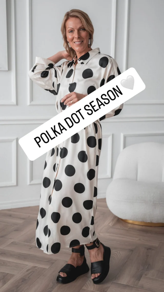 Sunshine, confidence and polka dots. ☀️  The perfect dress for slow summer mornings, seaside walks and spontaneous plans.  Because some pieces simply make you feel good. 🤍#estoniandesign #justmustbyewi #fashionintallinn #effortlesselegance #summerwardrobe